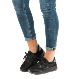 Ideal Shoes Slip-on sportssko sort 1