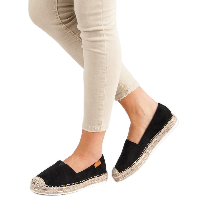 Sort ruskind Espadrilles 2