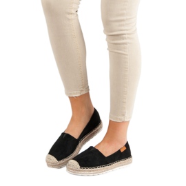 Sort ruskind Espadrilles 1