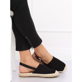 Sort Espadrilles med åben hæl sort HH-119 Sort 2