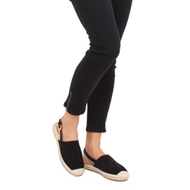 Sort Espadrilles med åben hæl sort HH-119 Sort 1