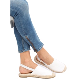 Hvid HH-119 Hvid espadriller med åben hæl 2