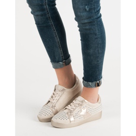 Bestelle Sportssko med strass brun 1