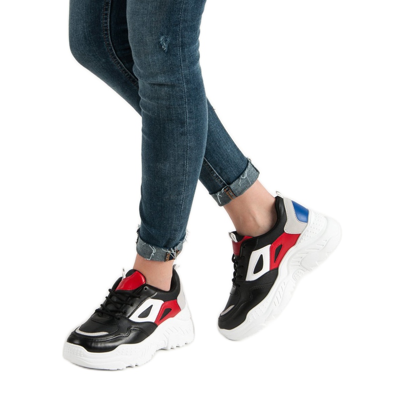 Sneakers på platformen sort 2