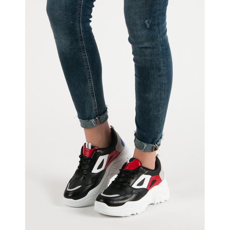 Sneakers på platformen sort 1