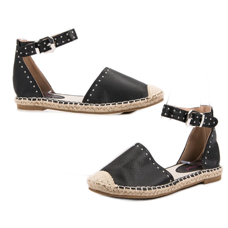 Best Shoes Espadrilles med jetfly sort 1
