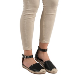 Best Shoes Espadrilles med jetfly sort 2
