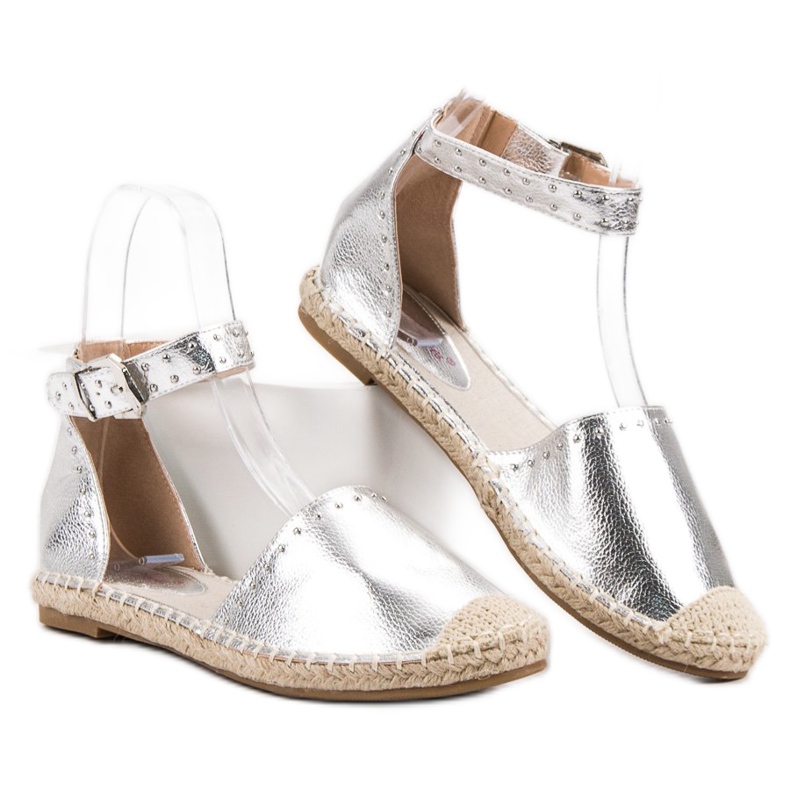 Best Shoes Espadrilles med jetfly grå 1