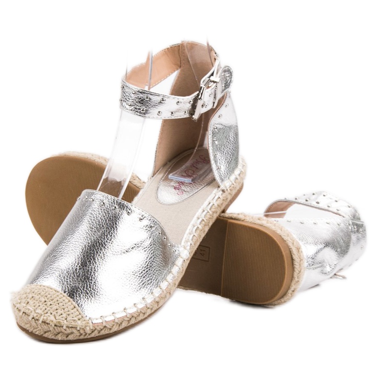 Best Shoes Espadrilles med jetfly grå 2