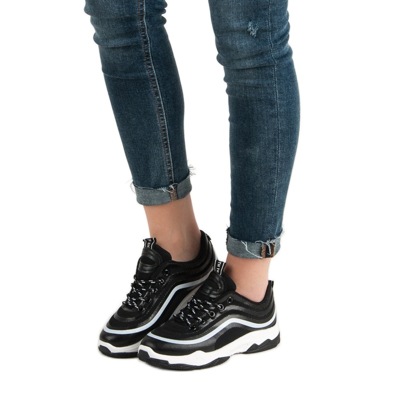 Tekstil sport sko sort 2