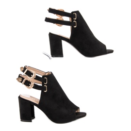 Erynn Elegante indbyggede sandaler sort 2