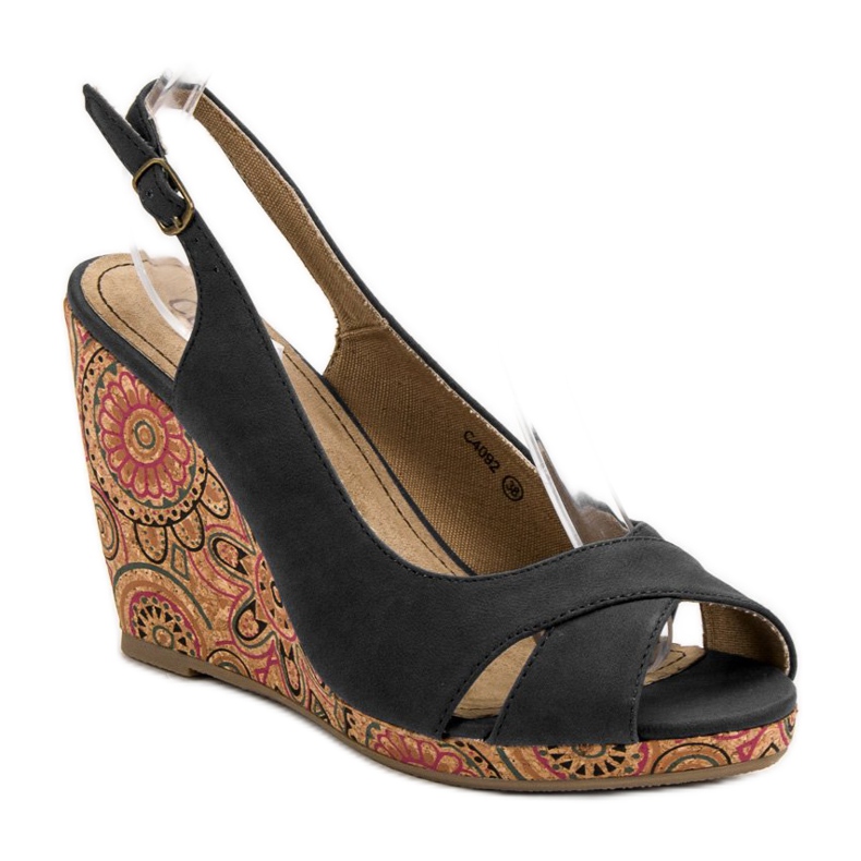 Corina Moderigtige Ethno -sandaler sort 1