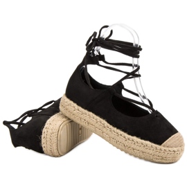 Corina Sort knyttede espadriller 1