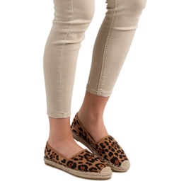 Plettet Espadrilles brun 2