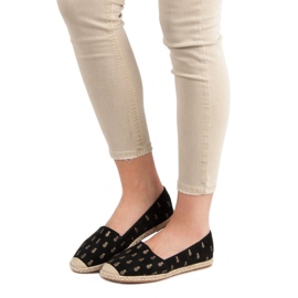 Lucky Shoes Sorte espadriller i ananas 1