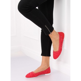 Rød åbent ballerina 4701 Rød 2