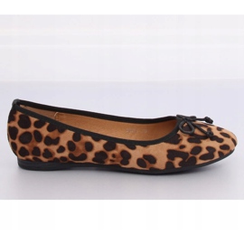 Kamel leopard ballerinaer til kvinder H9021 Camel brun 1