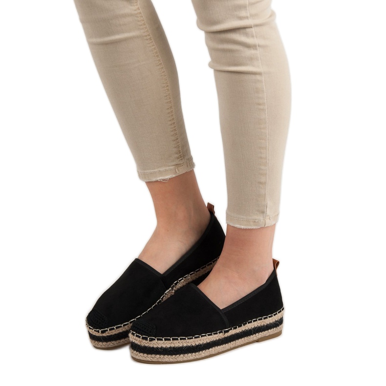Coura Suede Espadrilles på platformen sort 1