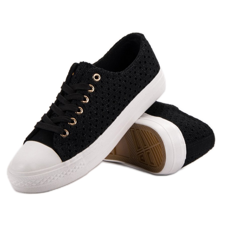 Sorte tekstilsneakers 2
