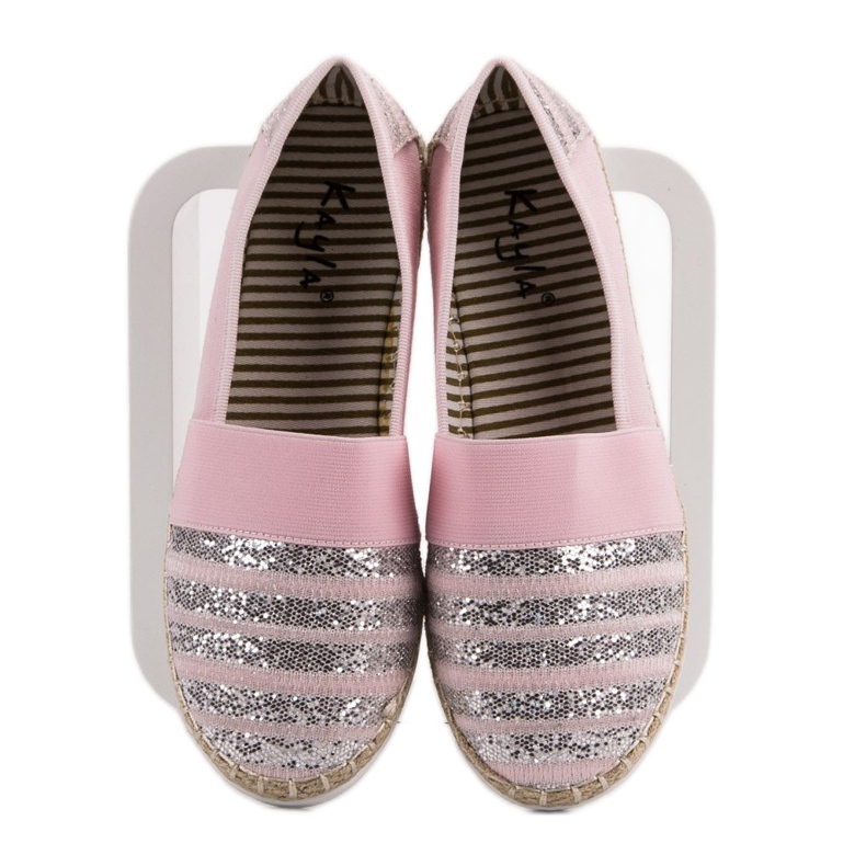 Kayla Skinnende Espadrilles lyserød 1