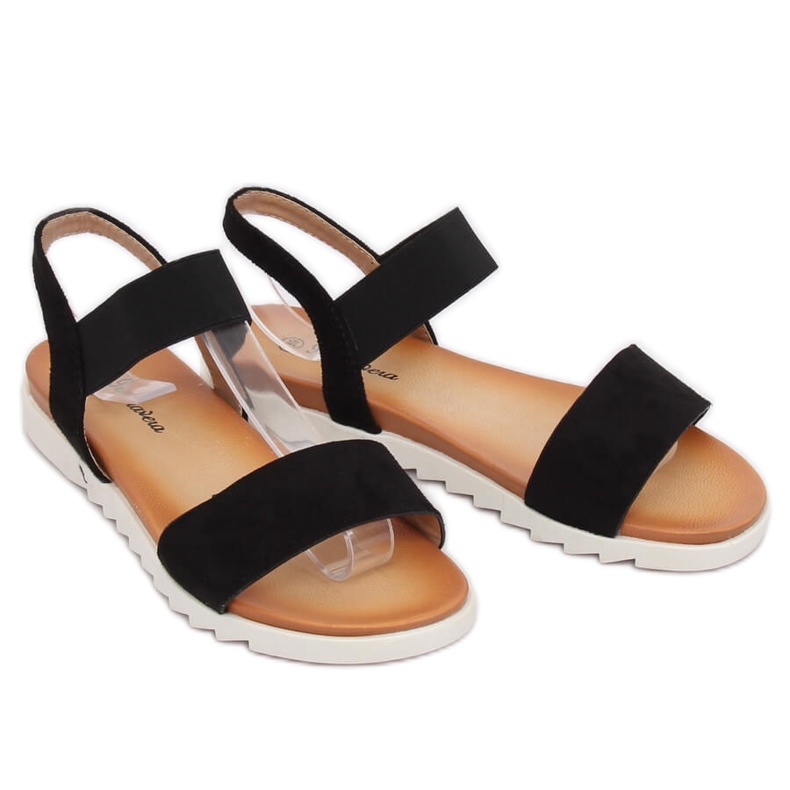 Sorte kvinders sandaler 9001 Sort 2
