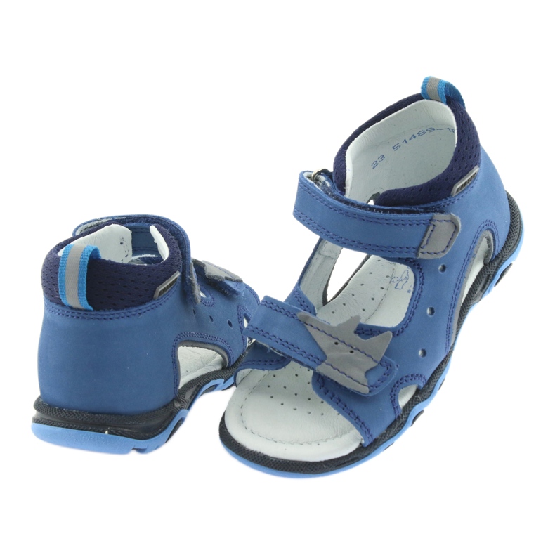 Sandaler drenge rober Bartek 51489 blå grå 4