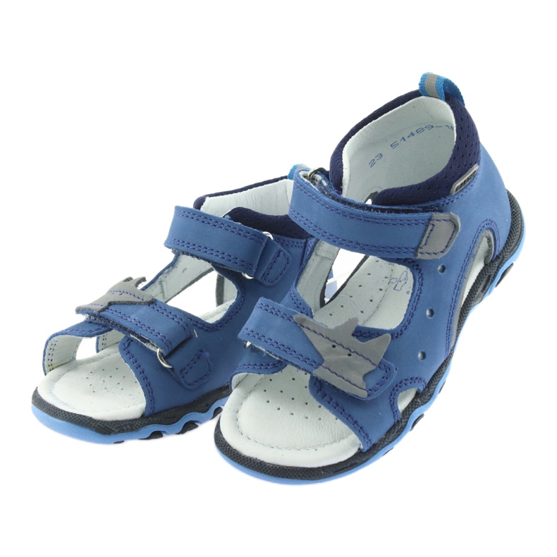 Sandaler drenge rober Bartek 51489 blå grå 3