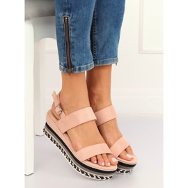 Højsålede sandaler pink 9073 Pink lyserød 1