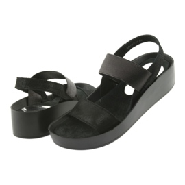 Sorte profilerede sandaler Filippo 767 3