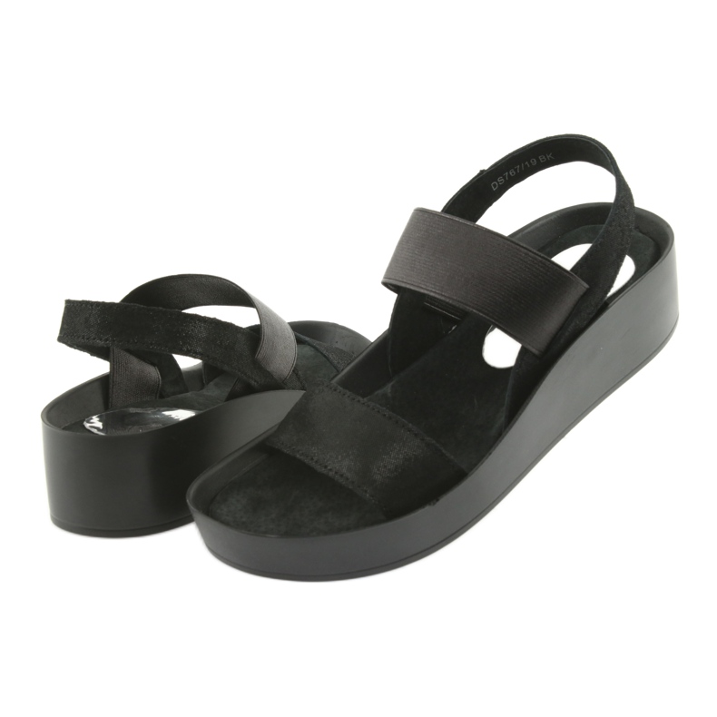 Sorte profilerede sandaler Filippo 767 3