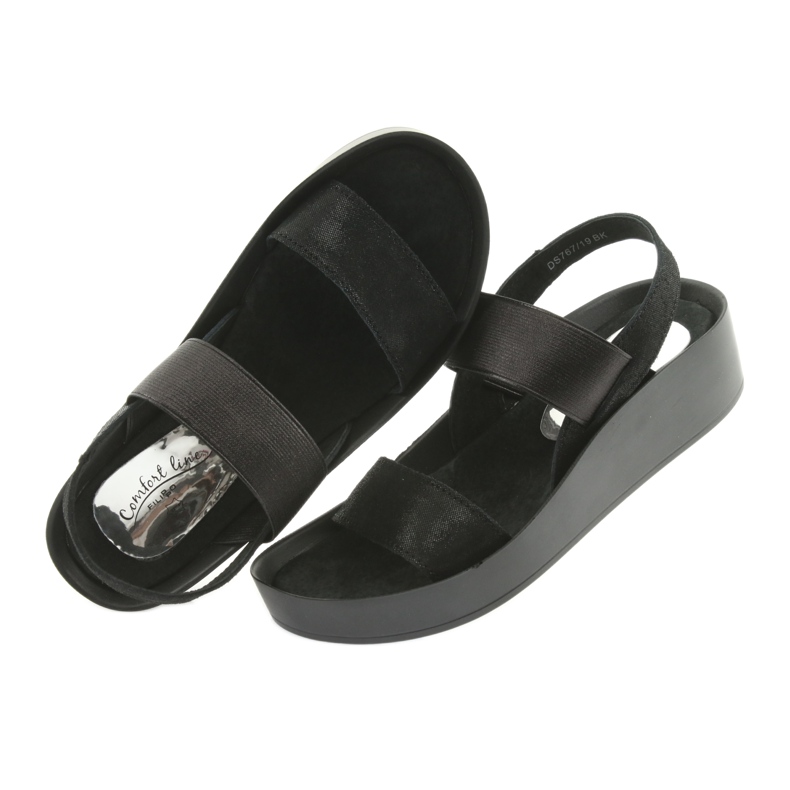 Sorte profilerede sandaler Filippo 767 4