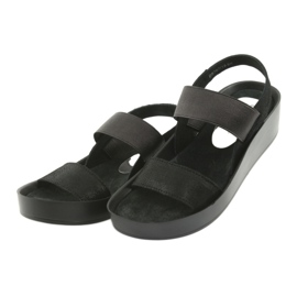 Sorte profilerede sandaler Filippo 767 2