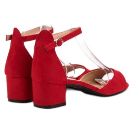 Super Mode Røde sandaler med høje hæle 6