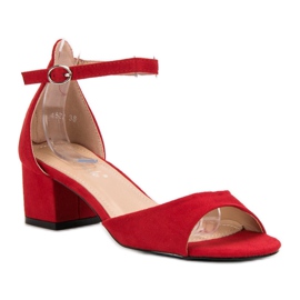 Super Mode Røde sandaler med høje hæle 4