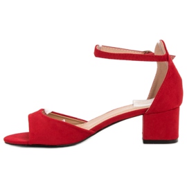 Super Mode Røde sandaler med høje hæle 5