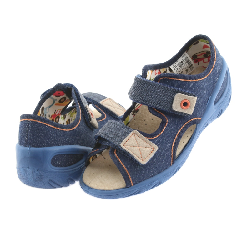 Befado børnesko pu 065X126 brun marineblå 4