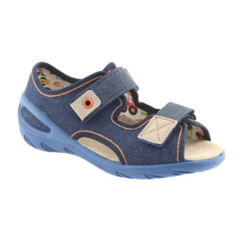 Befado børnesko pu 065X126 brun marineblå 1