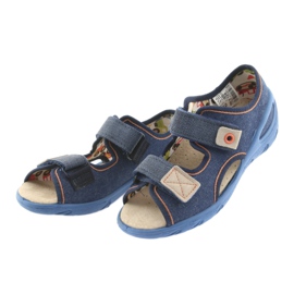 Befado børnesko pu 065X126 brun marineblå 3