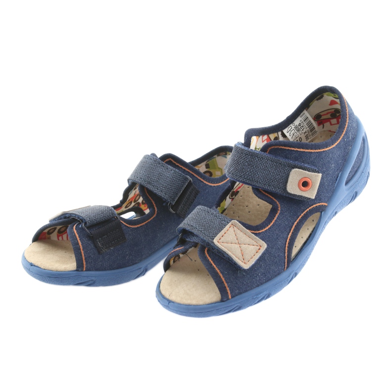 Befado børnesko pu 065X126 brun marineblå 3
