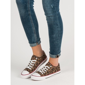 Jumex Lave sneakers med leopardprint sort brun 1
