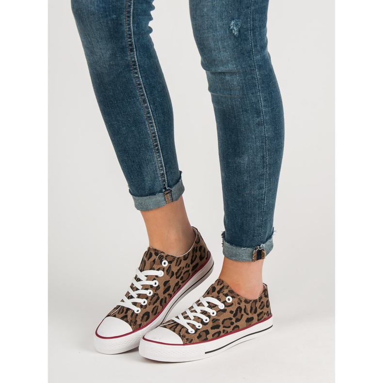 Jumex Lave sneakers med leopardprint sort brun 1