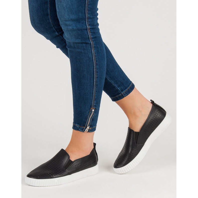 SHELOVET Openwork Slipons sort 2