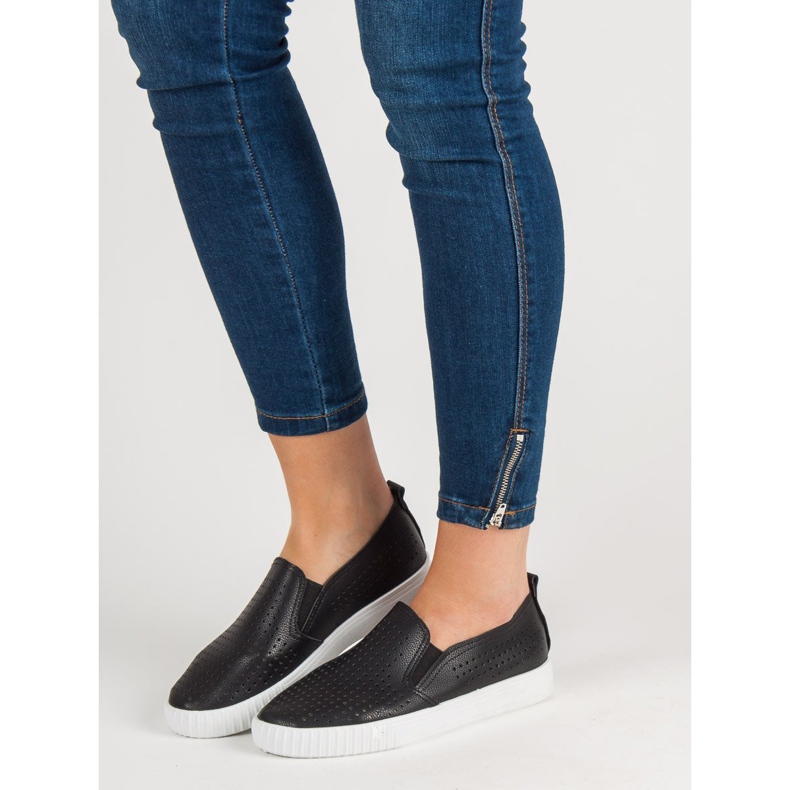 SHELOVET Openwork Slipons sort 1