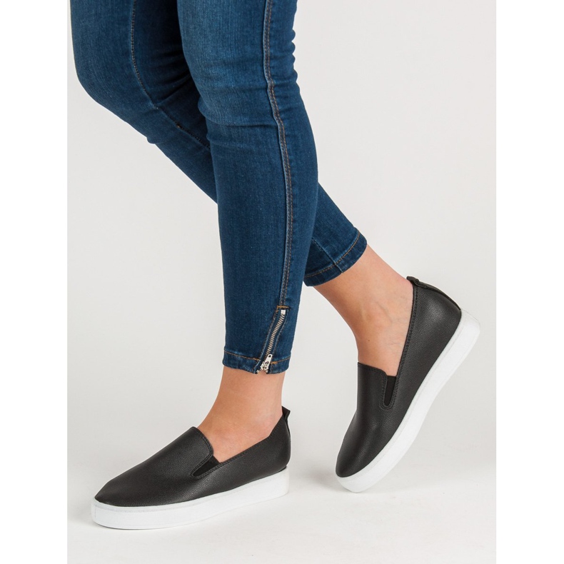 SHELOVET Klassiske Slipons sort 1