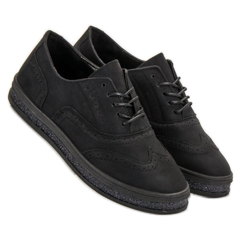 SHELOVET Sorte brogues 1