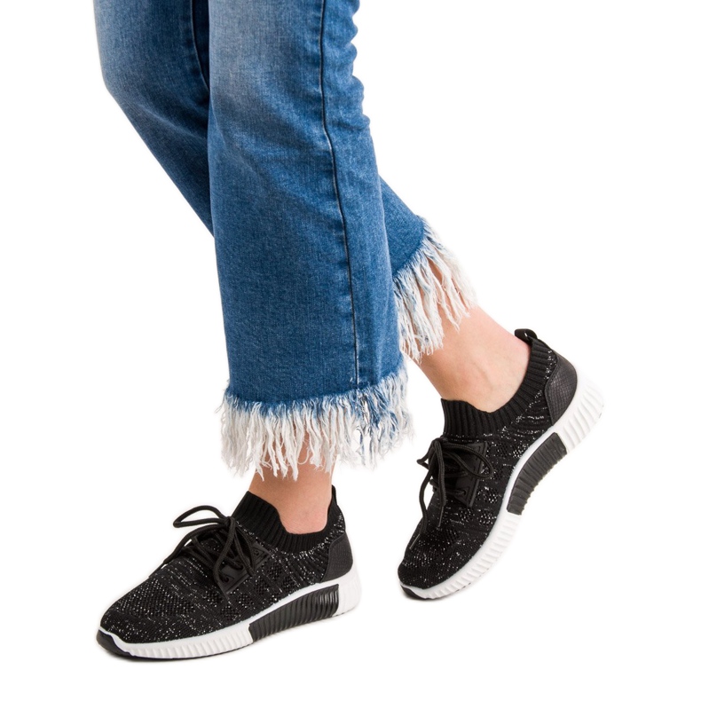 Primavera Sort Slip-On Sko 2