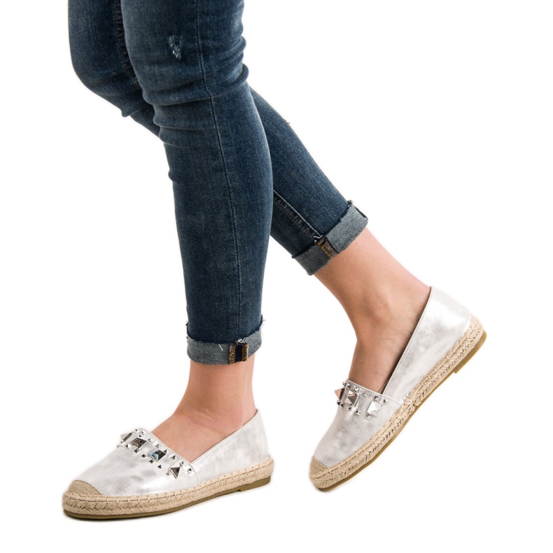 Janessa Espadrilles Med Studs grå 2
