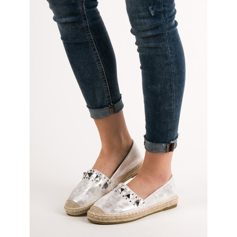 Janessa Espadrilles Med Studs grå 1