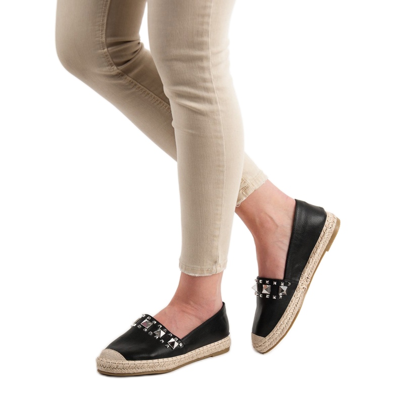 Janessa Espadrilles Med Studs sort 2