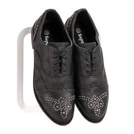 Primavera Brogues med rhinestones grå 1